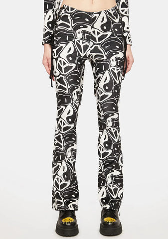 Yin Yang Velour Flare Pants