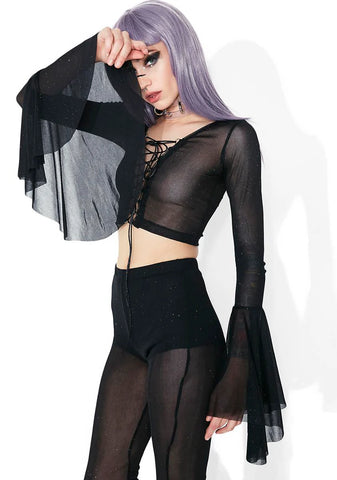 Twilight Skies Mesh Crop Top