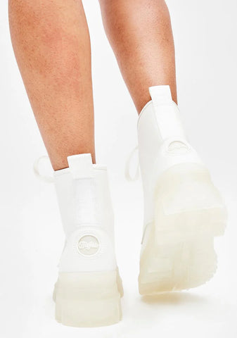 White Aspha RLD Lace Up Boots