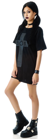 x BOY London Boy Cross Oversized Tee - Black