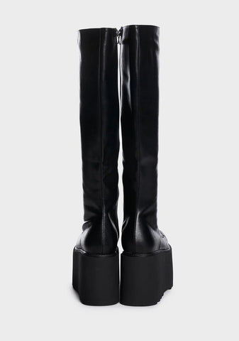 Restrictions Knee High Boots