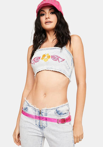 Diva Go Viral Clear Neon Belt