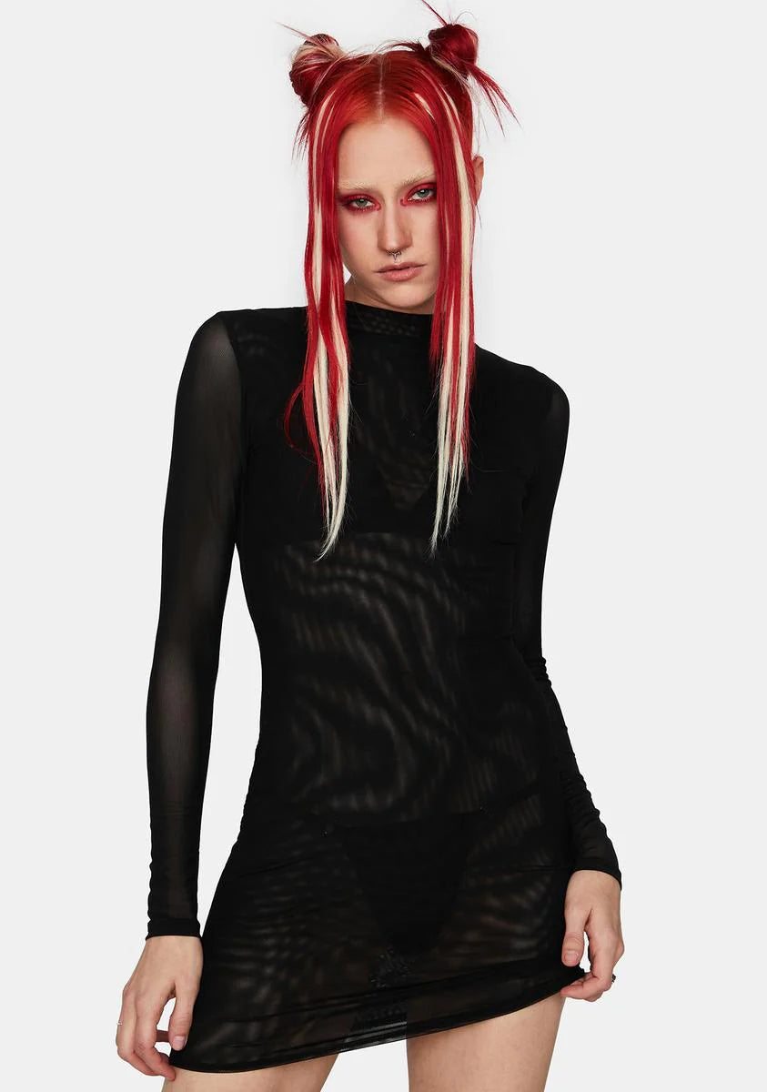 Test My Patience Mesh Mini Dress