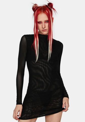 Test My Patience Mesh Mini Dress