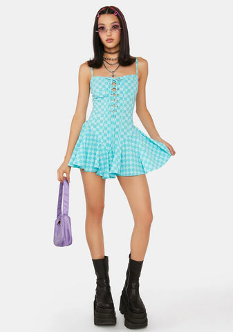 Turquoise First Move Mini Dress