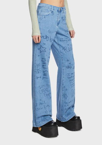 My So-Called Angst Flare Jeans