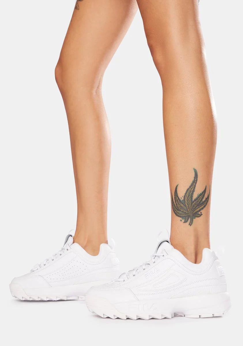 Triple White Disruptor II Premium Sneakers