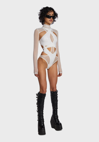 Echo Strappy Spandex And Mesh Bodysuit