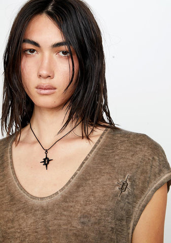 Atmosphere Unisex Scoop Neck Asymmetrical Tee