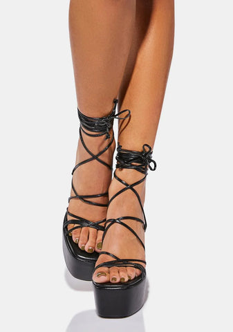 Thriving On Wrap Platform Heels