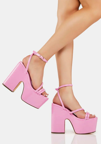 Pink Jicole Platform Heels