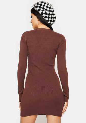 Mocha Road To Vegas Mini Dress