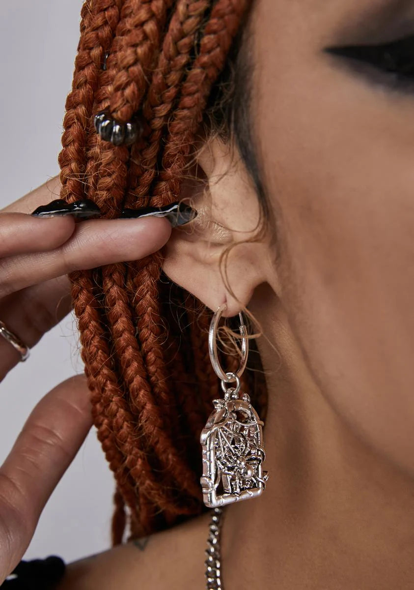 Twisted Lies Spider Earrings