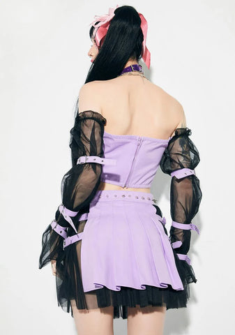 Taking Back Toxic Studded Mini Skirt