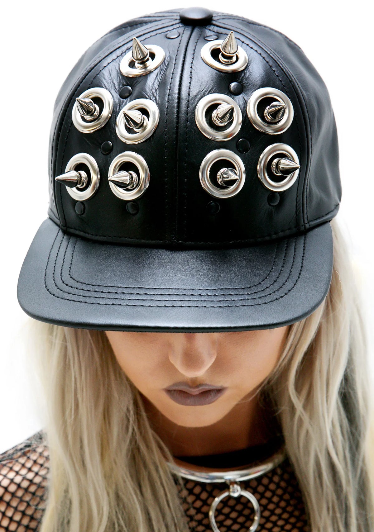 Death Spike Leather Hat