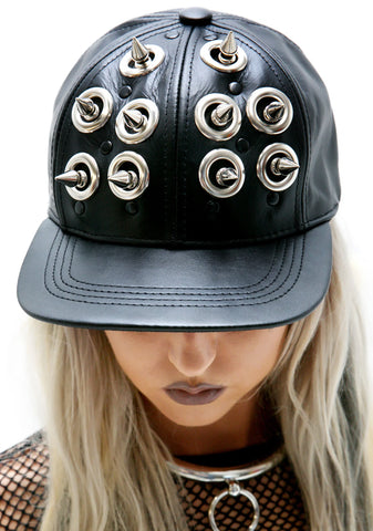 Death Spike Leather Hat