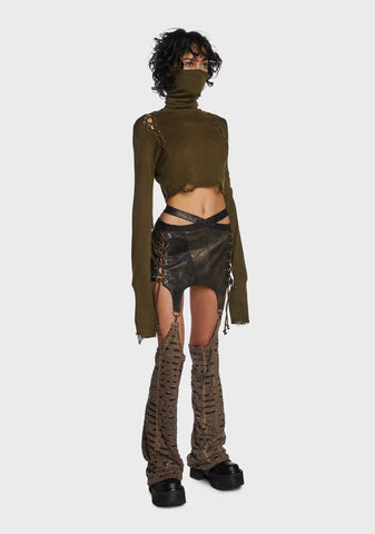 Echo Mask Turtleneck Sweater