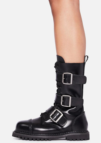 Riot-12BK Unisex Ankle Boots