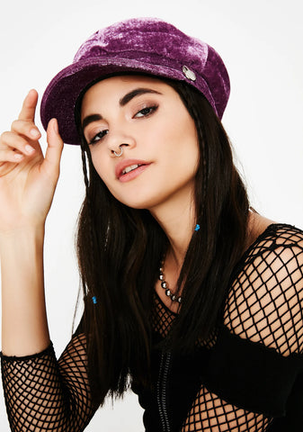 Plum Sugar Baby Velvet Cap