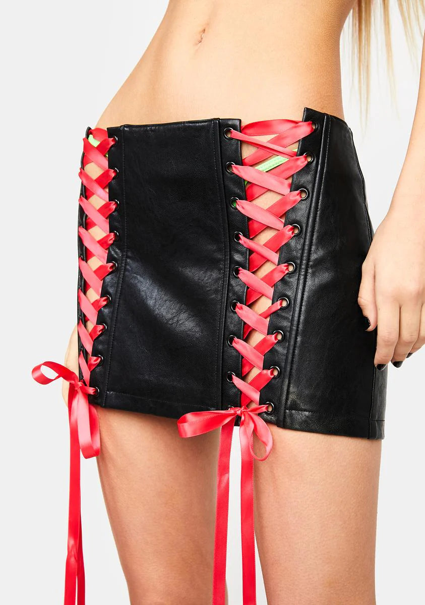 Endless Hours Lace-Up Skirt