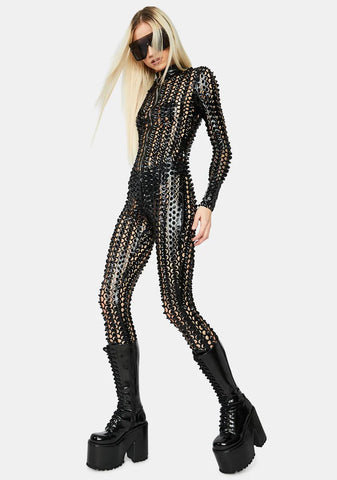 Laser Focus Textured Jumpsuit