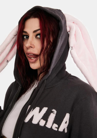 Dark Pup Zip Up Hoodie