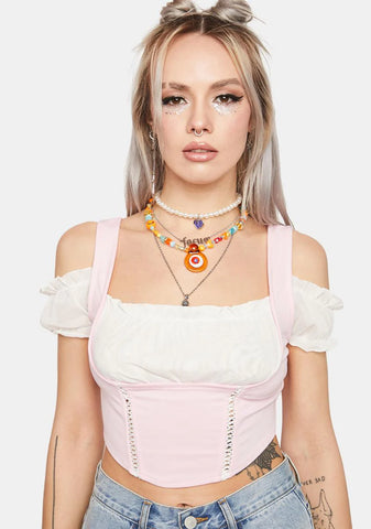 Baby Shoulda Coulda Corset Crop Top