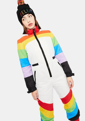 Sweet Retreat Rainbow Puffer Snowsuit