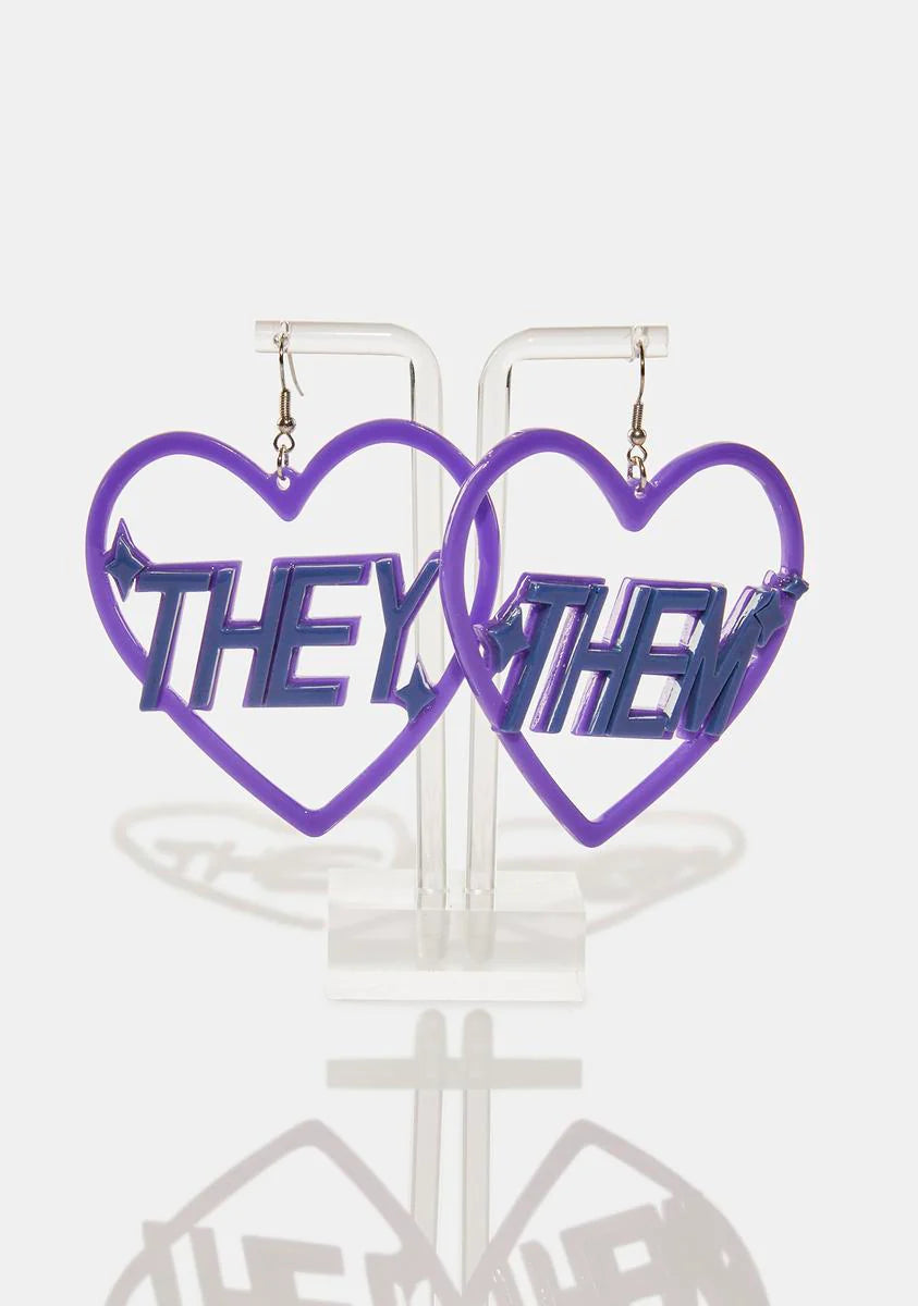 They Them Pronouns Earrings