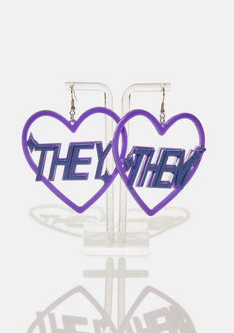 They Them Pronouns Earrings