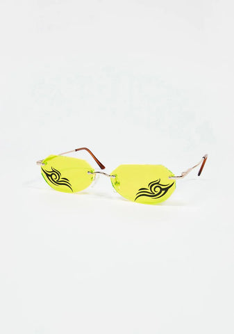 Monster 5 Neon Yellow Sunglasses