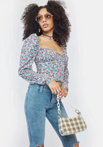 Lotte Puff Sleeve Corset Top