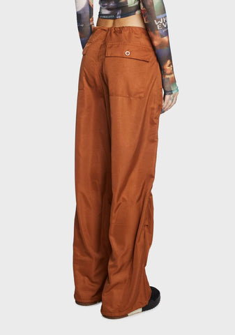 Parker Nylon Cargo Pants - Brown
