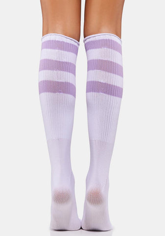 Lilac Boogie Oogie Knee High Socks