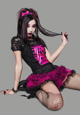 Disorderly Conduct Lace Bustier Top