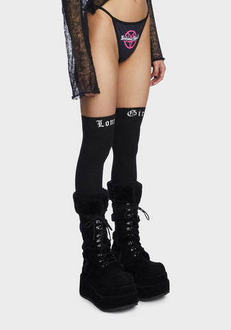 Satanic Slut Graphic Thong