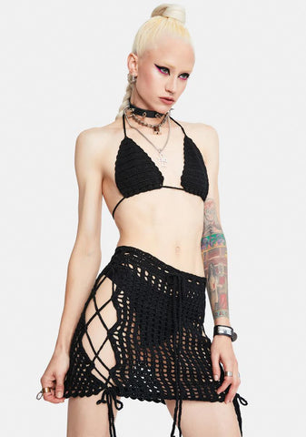 Noir Take The Leap Crochet Set