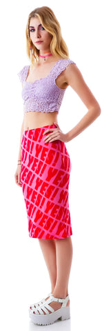 El Dorado Lace Crop Top - Light Purple