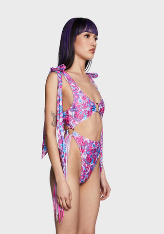 Cosmo Garden Fringe Bodysuit
