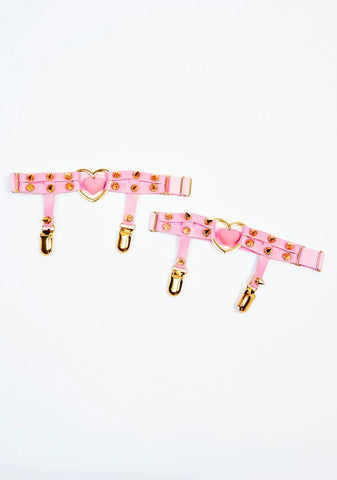 Double The Passion Spiked Leg Garters