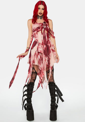 Strapless Bloody Mini Dress