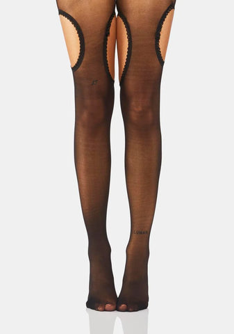 You're Mine Sheer Cut Out Tights