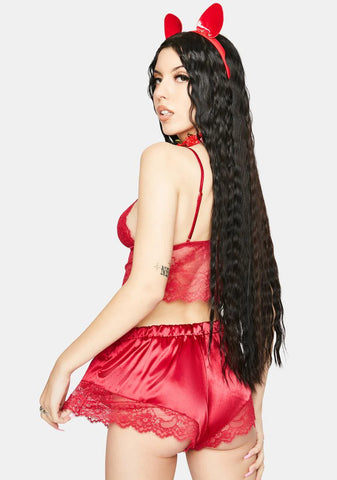 Love Demure Hour Lace Lingerie Set