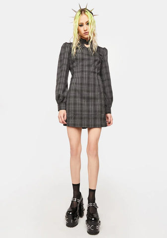 Improve New Plaid Cheongsam Dress