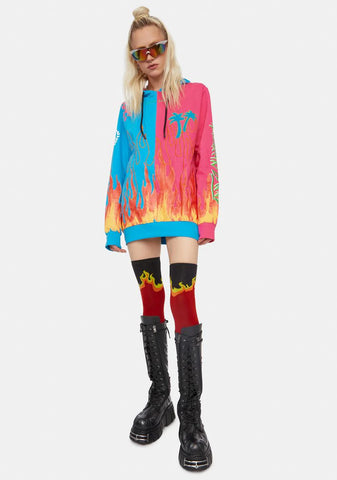 Split Flame Hoodie