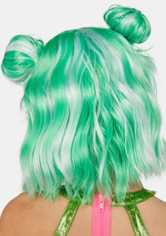 Neon Guts Space Bun Wig