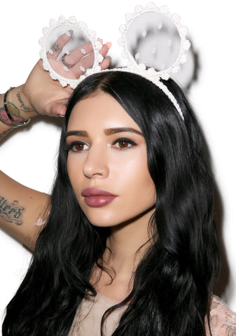 Babe-y Bear Headband - White