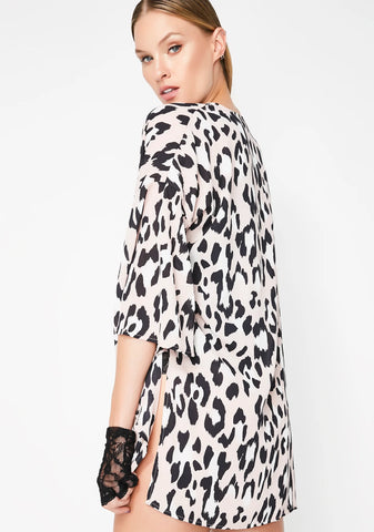 Roam Wild Leopard Kimono