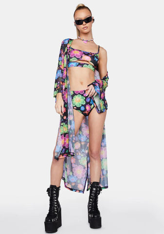 Sonic Bloom Cut-Out Top