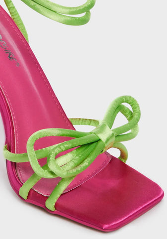 Love Games Satin Heels